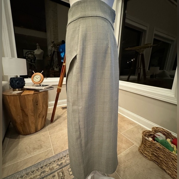 WAYF Gray Green Faux Wrap Pencil Skirt Size M - Picture 11 of 12